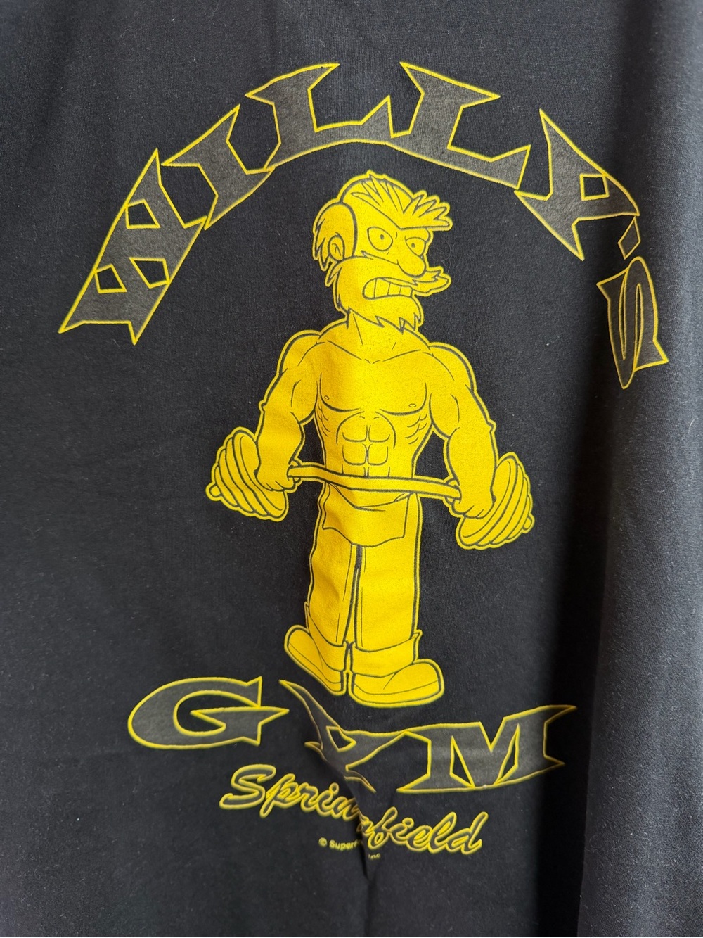 Groundskeeper Willie’s Gym Springfield Graphic T-Shirt Men’s 2XL Black - Picture 4 of 7